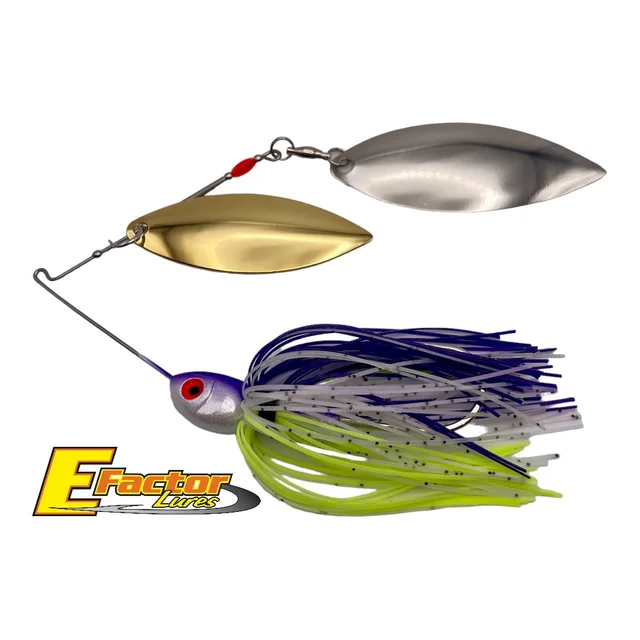 Flesh Spinnerbait - Smooth Gold Willow and Nickel Colorado Blades