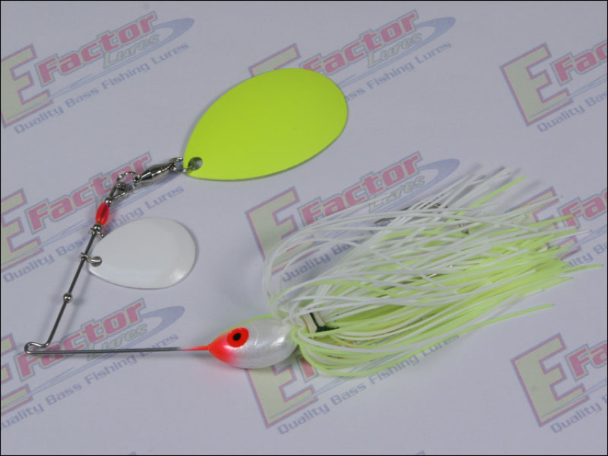 Chartreuse/White Spinnerbait - Chartreuse Indiana and White Colorado