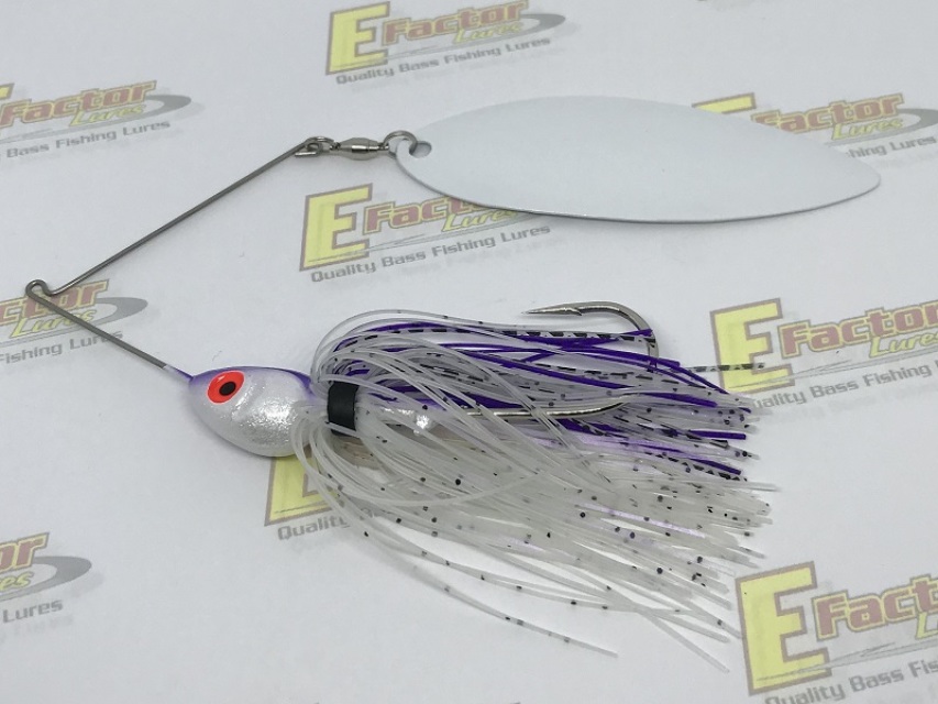 Purple Shad Spinnerbait - Single Large White Willow