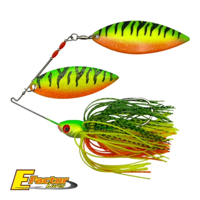 Fire Tiger Spinnerbait - Double Fire Tiger/Nickel Double Willow Blades